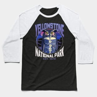 Yellowstone National Park Owl Baseball T-Shirt